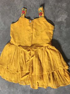 Designer Yellow Kurta Set with gharara
