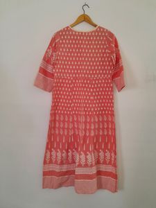 Peach Printed Kurta (Women's)