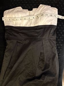 Chic Black &amp; White Strapless Dress