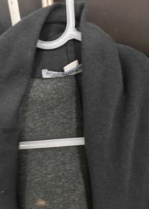 Comfortable Black Open Front Cardigan