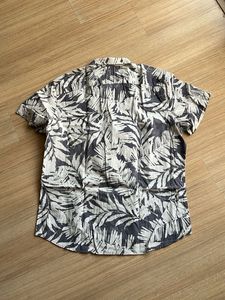 Men's Tropical Leaf Print Short Sleeve Shirt