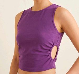 Purple Side Cut-Out Tank Top 💜
