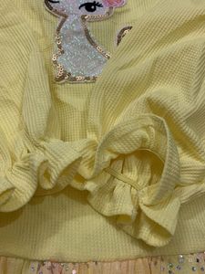 Cute Yellow Cat Dress for Girls
