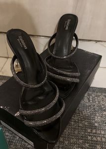 Sparkling Black Heels