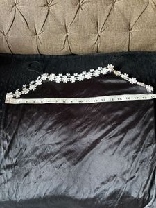 Beautiful Black Floral Lace Trim Top