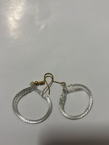 Clear Hoop Dangle Earrings