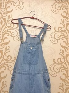 Blue Coloured Dungaree Dress