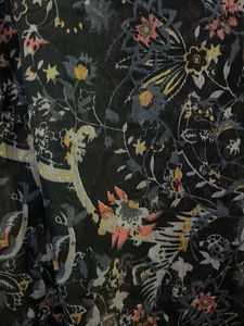 Blue Floral Print Scaff