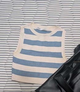 zara Striped Knit Tank Top