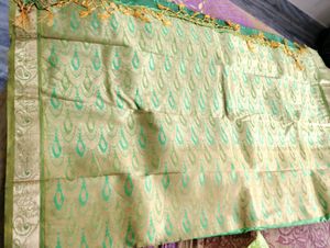 New, Unused Parrot Colour Kanchipuram Silk Saree