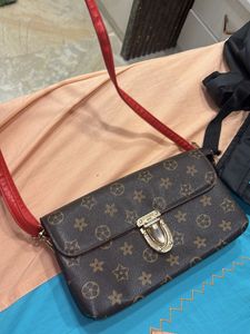 Stylish Brown Monogram Crossbody Bag