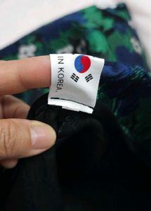 Korean Floral High-Waisted Structured Shorts