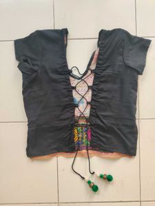 Embroidered Patchwork Blouse Top Navratri