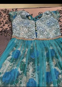 Beautiful Purple Embroidered Gown