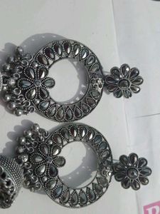 Oxidised Jhumka Earrings