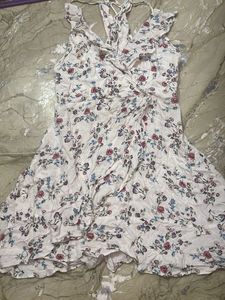 Charming Floral Print Mini Dress