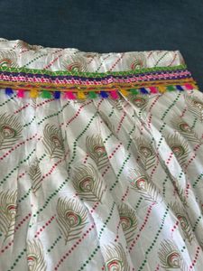 Boho Peacock Navratri Traditional Lehanga Skirt
