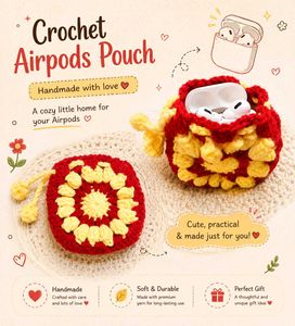 Handmade Crochet Airpods Pouch