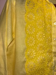 Yellow Linen Shirt Top🌼