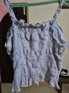 Cute Blue Crop Top