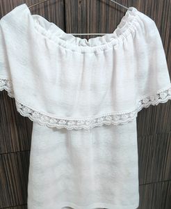 Off Shoulder White Top