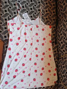 Cute Strawberry Print Nightgown