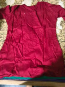 Embroidered Maroon Kurta