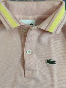 Lacoste Kids Pink Polo Shirt