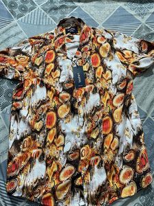 Abstract Print Button-Down Shirt