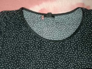Chic Navy Polka Dot Top