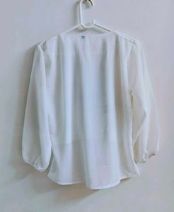 🤍 Boho Embroidered Milky White Top