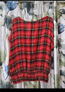 Easybuy Red Checked Top