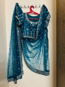 clearance Elegant Teal mirror work all over