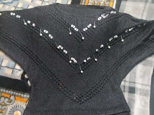 Black Sequin Embellished Blouse