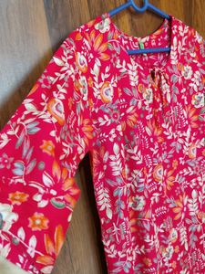 Vibrant Floral Print Kurta