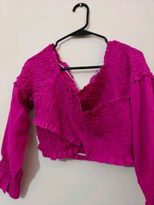 Magenta Crop Top