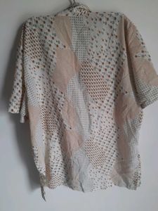 Retro Patchwork Short Sleeve Shirt