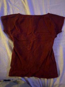 2000’s sweetheart neck dark red top🪽⭐️
