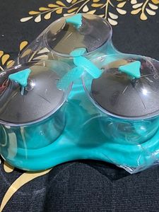 3pc Multipurpose Teal Blue Container Set