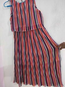 Colorful Striped Sleeveless Dress
