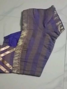 GentlyUsed Elegant Purple&amp;Brown StripedBlouse-36"