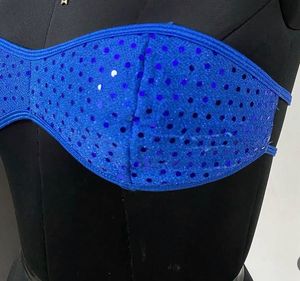 Sparkling Blue Bandeau Bra
