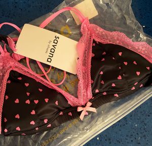kawai Heart Print Bra
