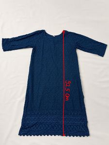 Navy Blue Embroidered Women’s Kurta