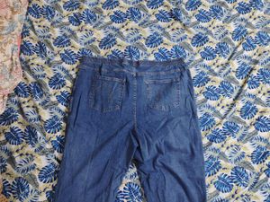 Women's Blue Flared Jeans easily can fit Xxxl, Xxl