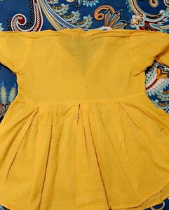 🌼 Elegant Flared Yellow Dress