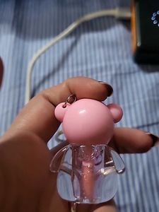 🧸🎀 Cute Pink Teddy Bear Keychain 💗