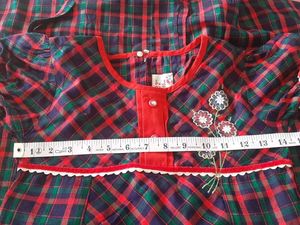 Girls dress - multicoloured checks. Age 10-13