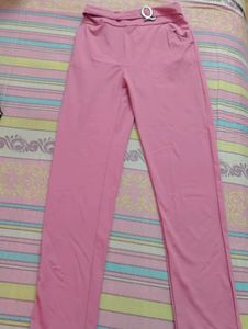 Stylish Pink Casual Pants