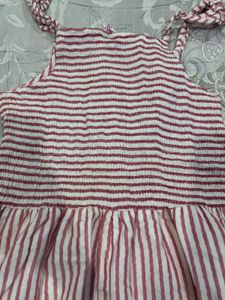Striped Summer Midi Pink Dress🎀🫶🏻